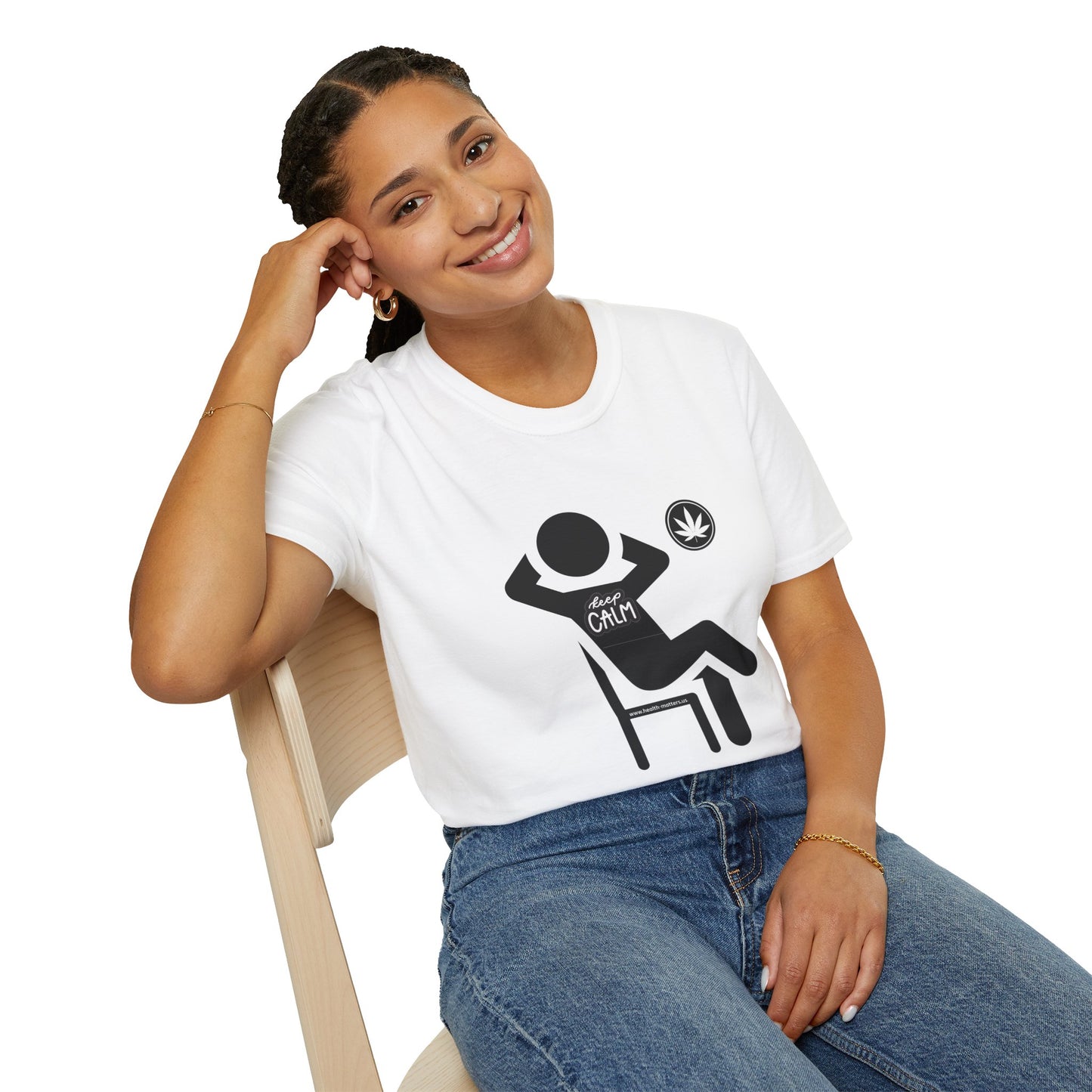 Health Matters Stay Calm Unisex Cannabis Soft T-Shirt
