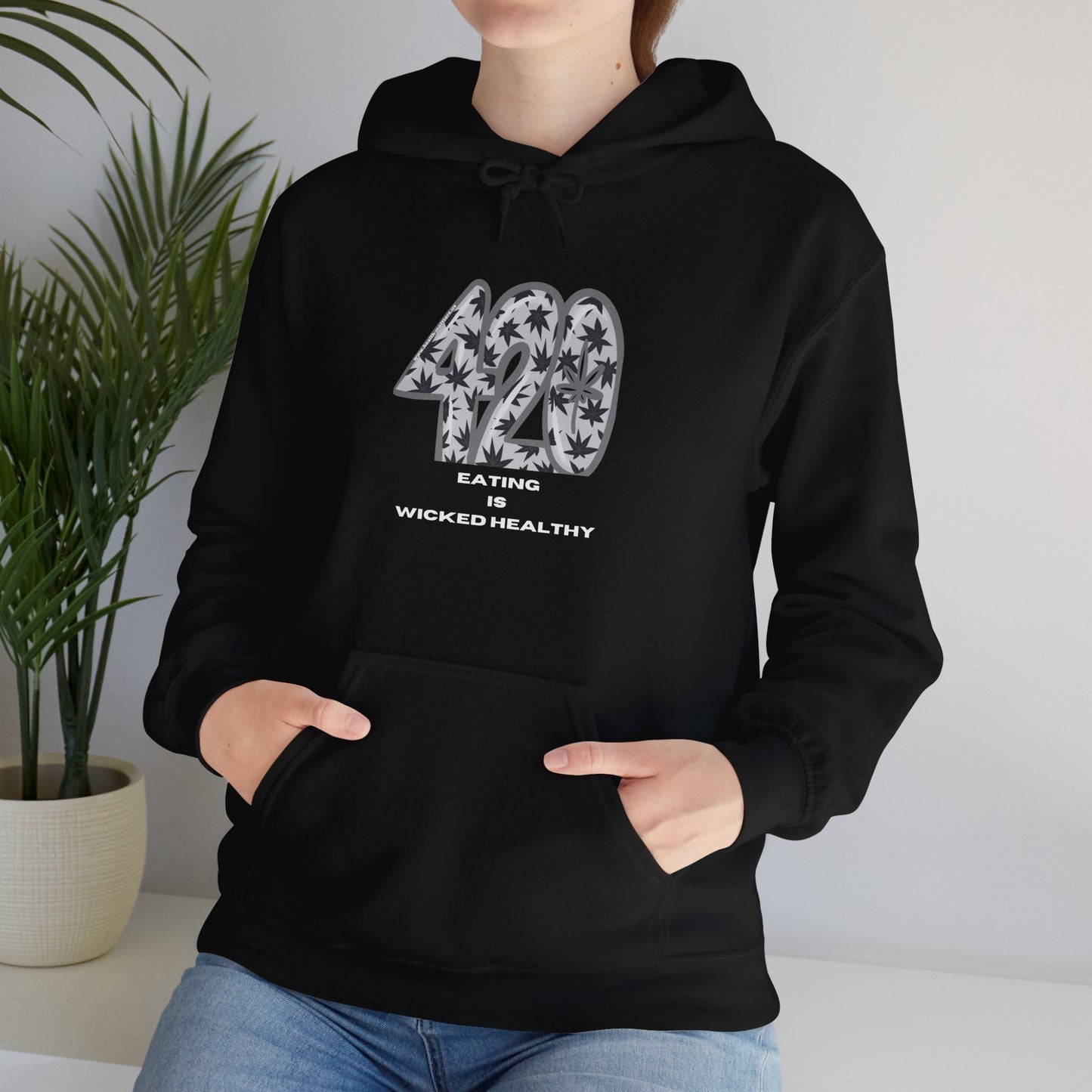 Health Matters Cannabis Collectibles Eat THC is Wicked Healthy Unisex Hoodie