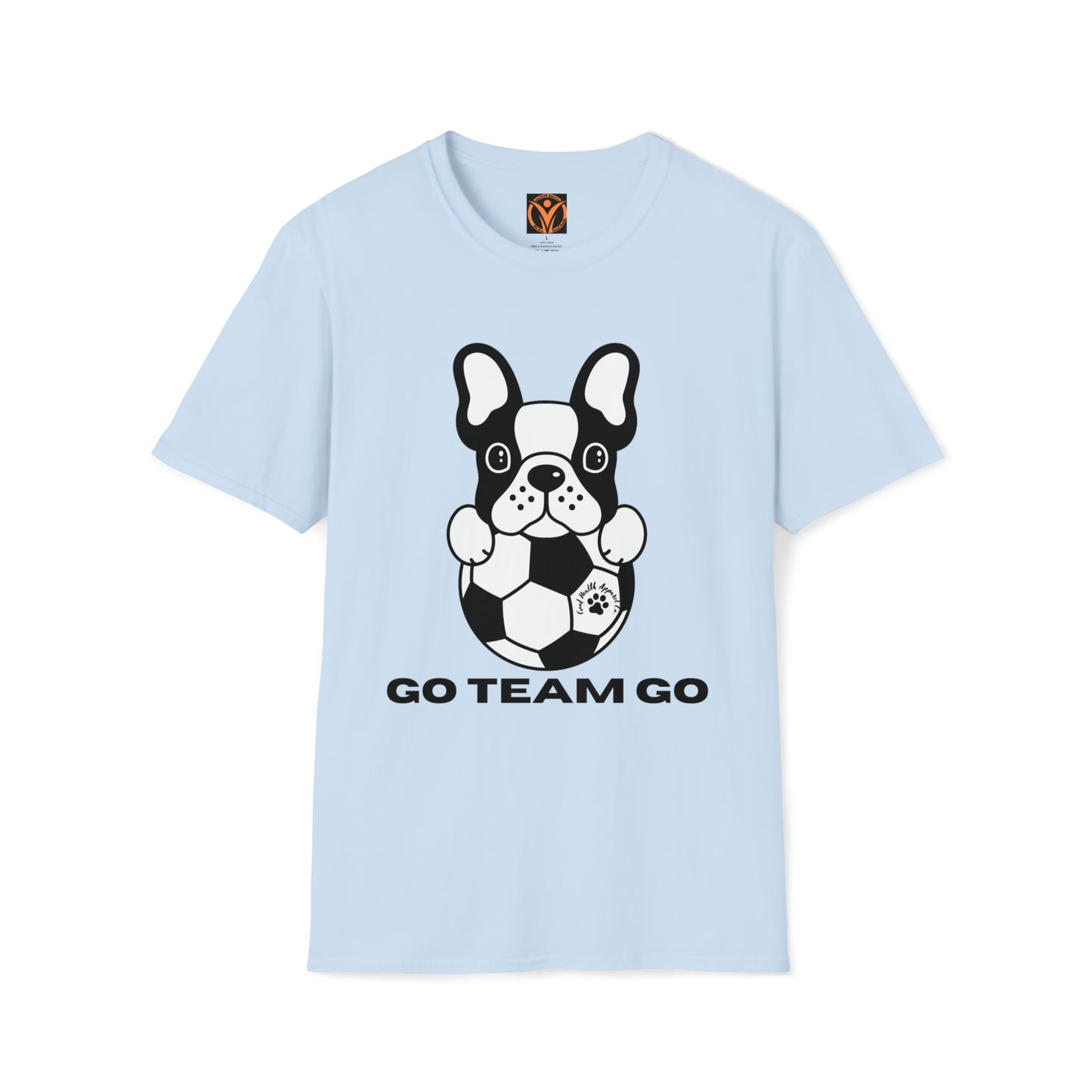 Health Matters Soccer & Dog "GO TEAM GO" Unisex Soft Style T-Shirt