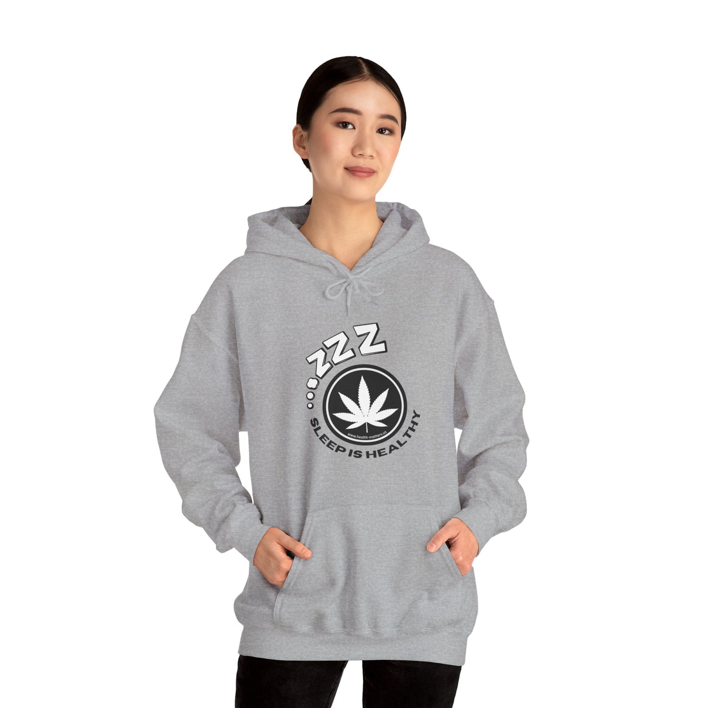 Health Matters Unisex Sleep Heavy Blend Hooded Cannabis Sweatshirt