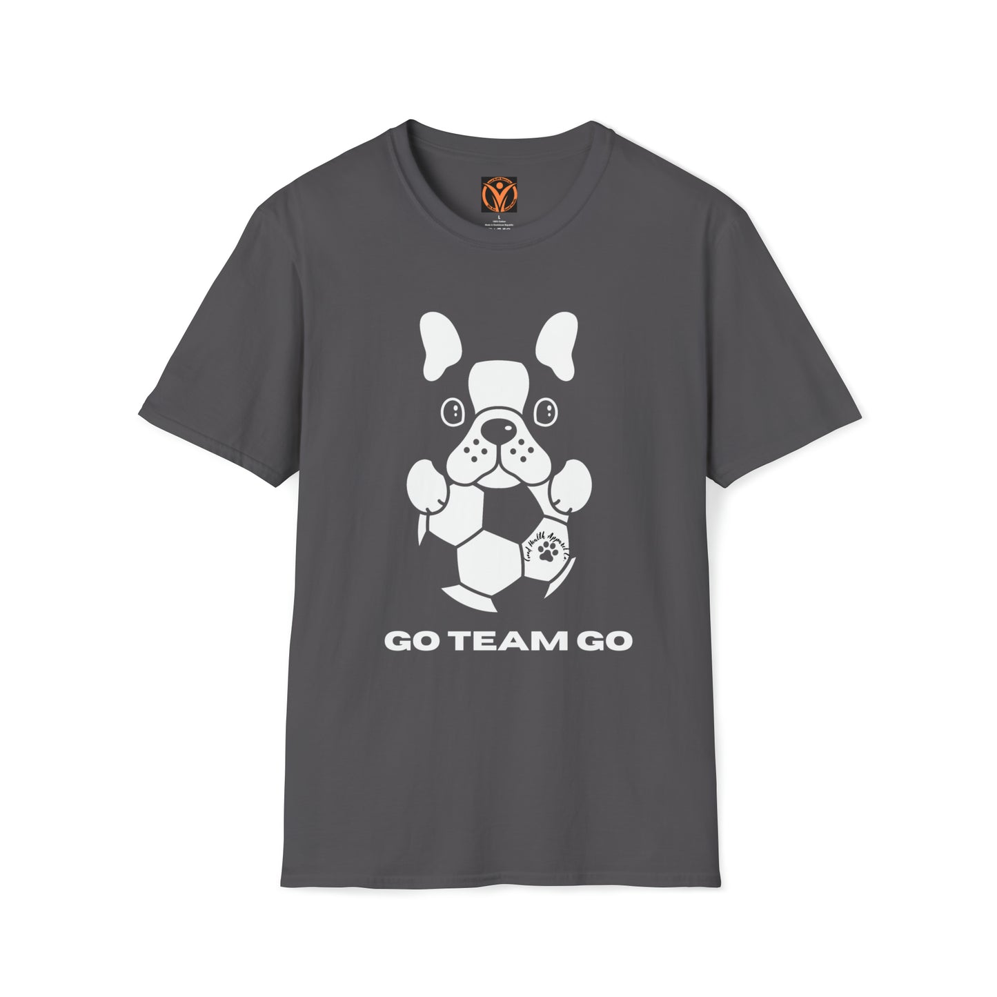 Health Matters Soccer & Dog "GO TEAM GO" Unisex Soft Style T-Shirt