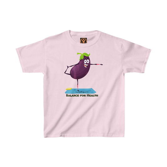 Health Matters "Eggplant" Balance for Health Kids Heavy Cotton™ Tee in light colors