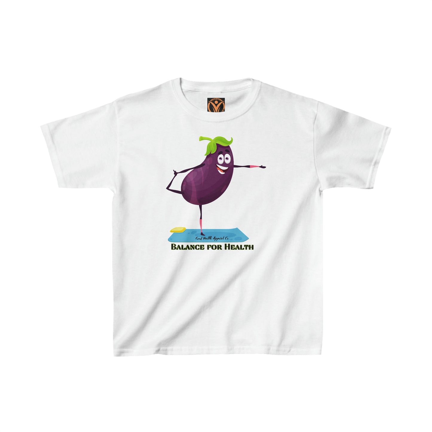 Health Matters "Eggplant" Balance for Health Kids Heavy Cotton™ Tee in light colors