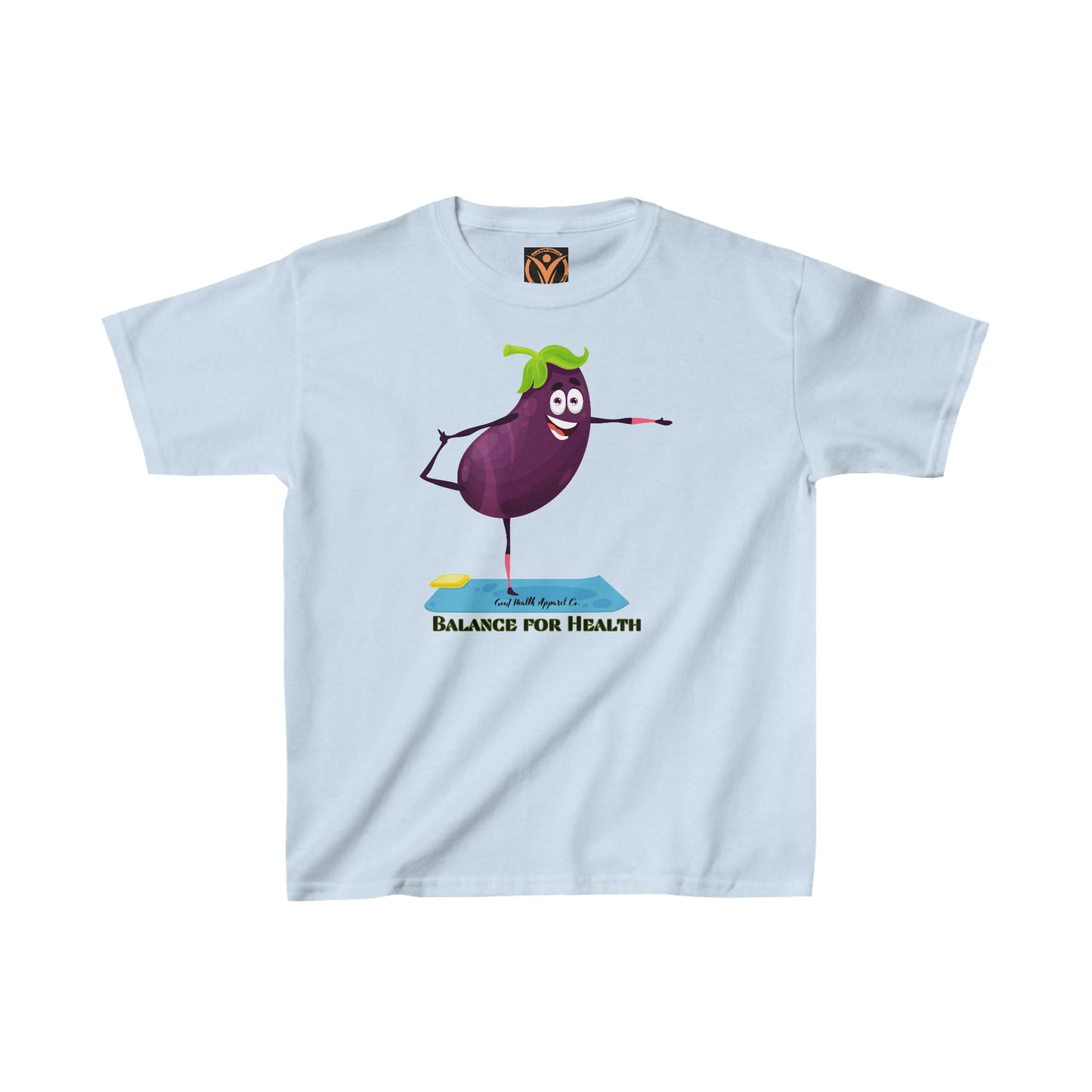 Health Matters "Eggplant" Balance for Health Kids Heavy Cotton™ Tee in light colors