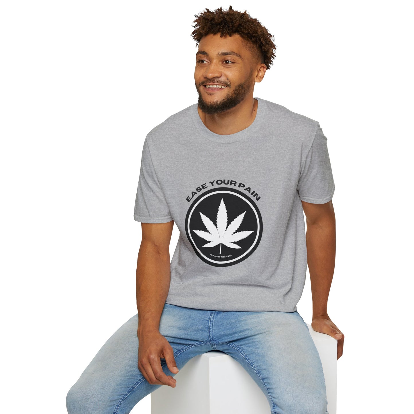 Health Matters Ease Your Pain THC Cannabis Unisex Soft Style T-Shirt