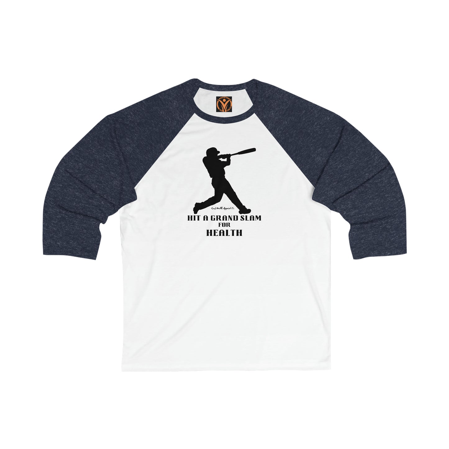 Health Matters Grand Slam Unisex 3\4 Sleeve Baseball Tee shirt