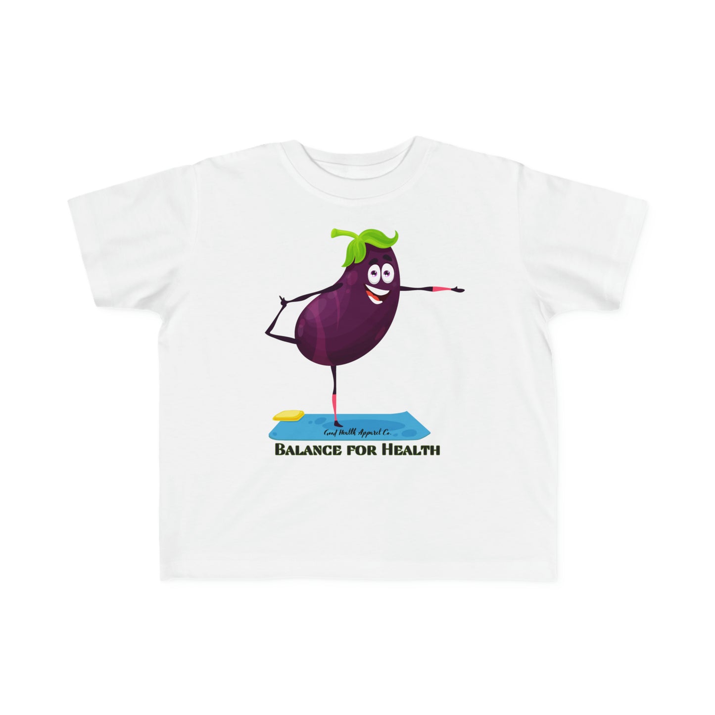 Health Matters "Eggplant" Balance for Toddler's Fine Jersey Tee in light colors