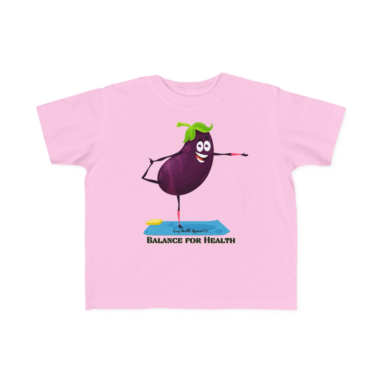 Health Matters "Eggplant" Balance for Toddler's Fine Jersey Tee in light colors