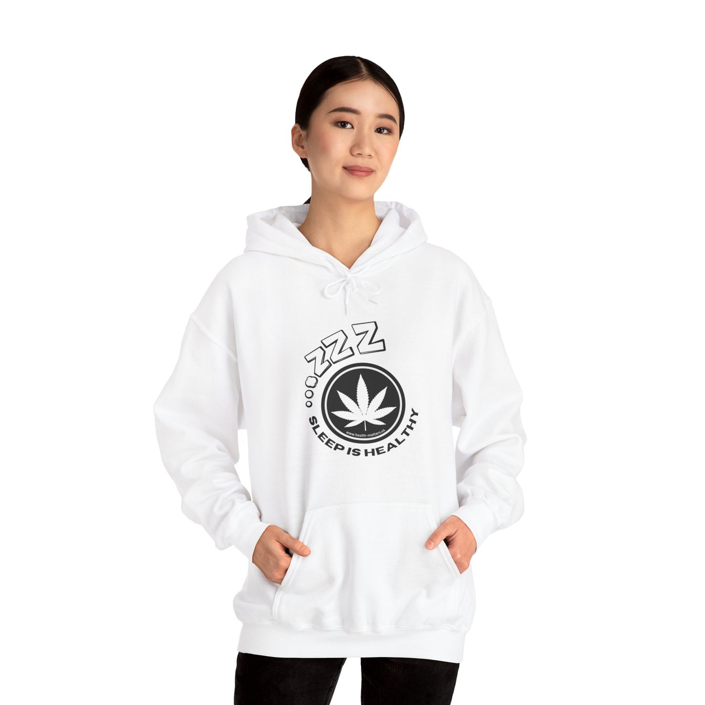 Health Matters Unisex Sleep Heavy Blend Hooded Cannabis Sweatshirt