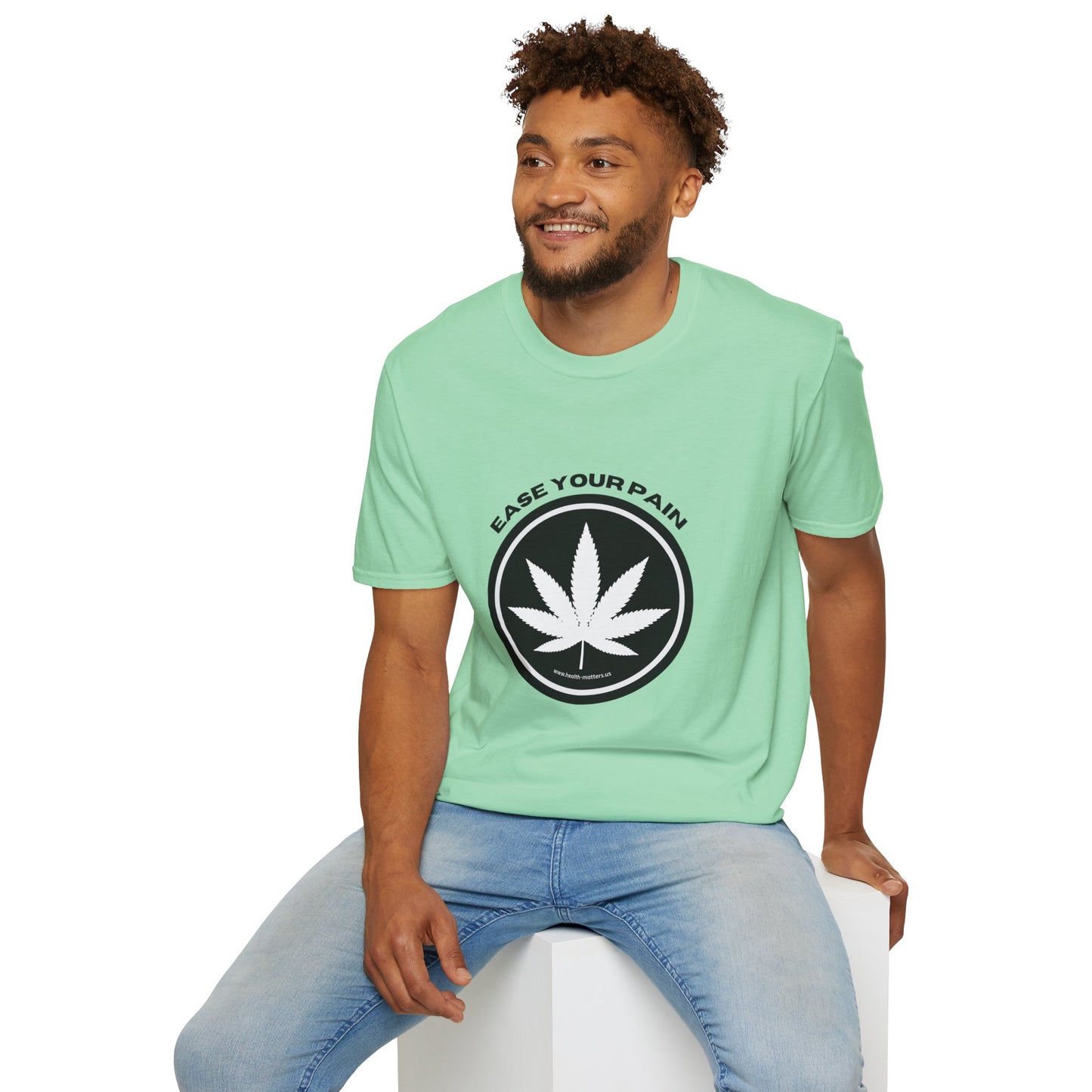 Health Matters Ease Your Pain THC Cannabis Unisex Soft Style T-Shirt