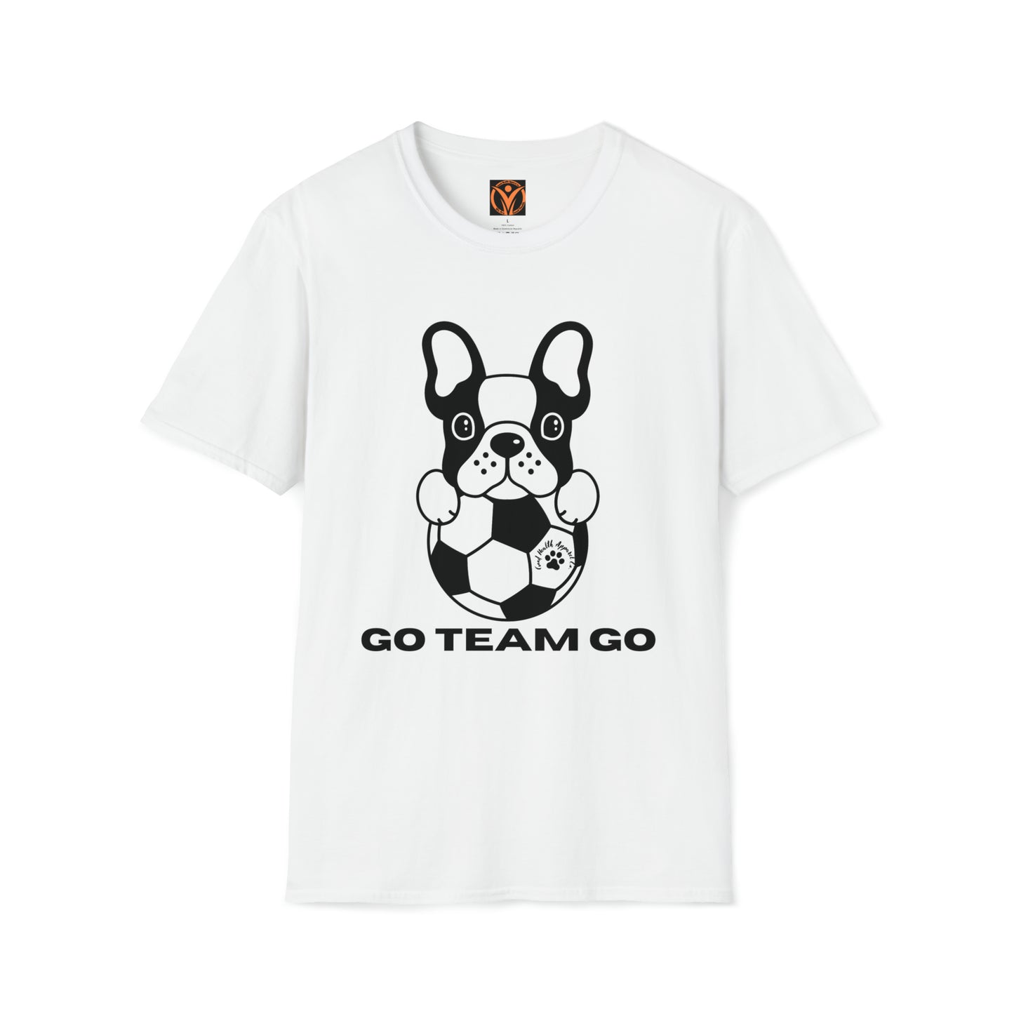 Health Matters Soccer & Dog "GO TEAM GO" Unisex Soft Style T-Shirt