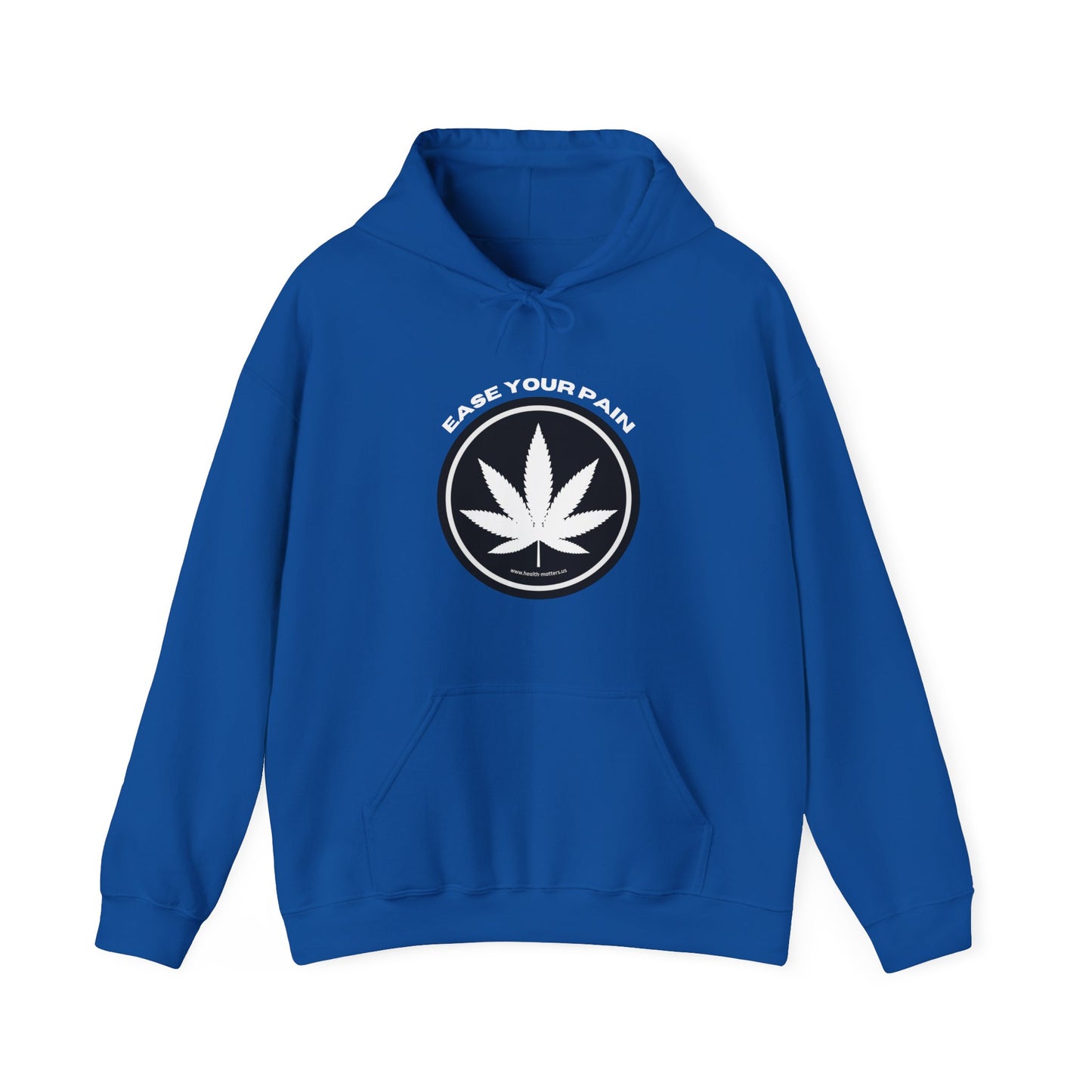 Health Matters Ease Your Pain THC Leaf Unisex Hooded Cannabis Sweatshirt