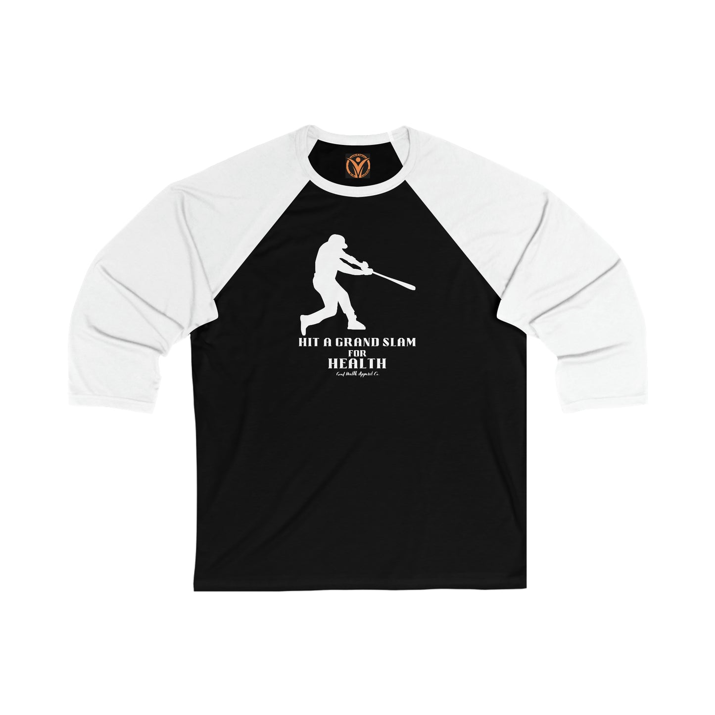 Health Matters Grand Slam Unisex 3\4 Sleeve Baseball Tee shirt