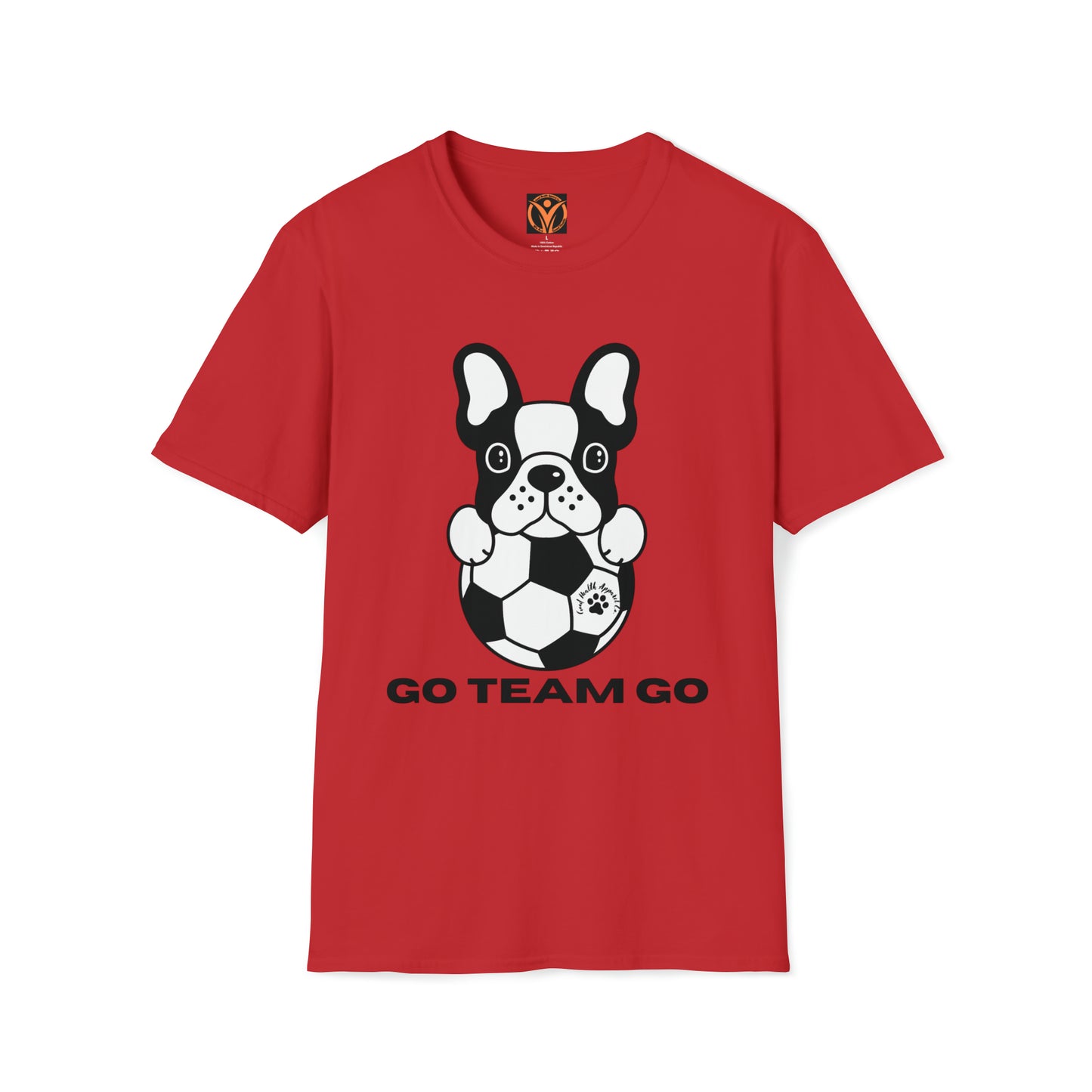 Health Matters Soccer & Dog "GO TEAM GO" Unisex Soft Style T-Shirt