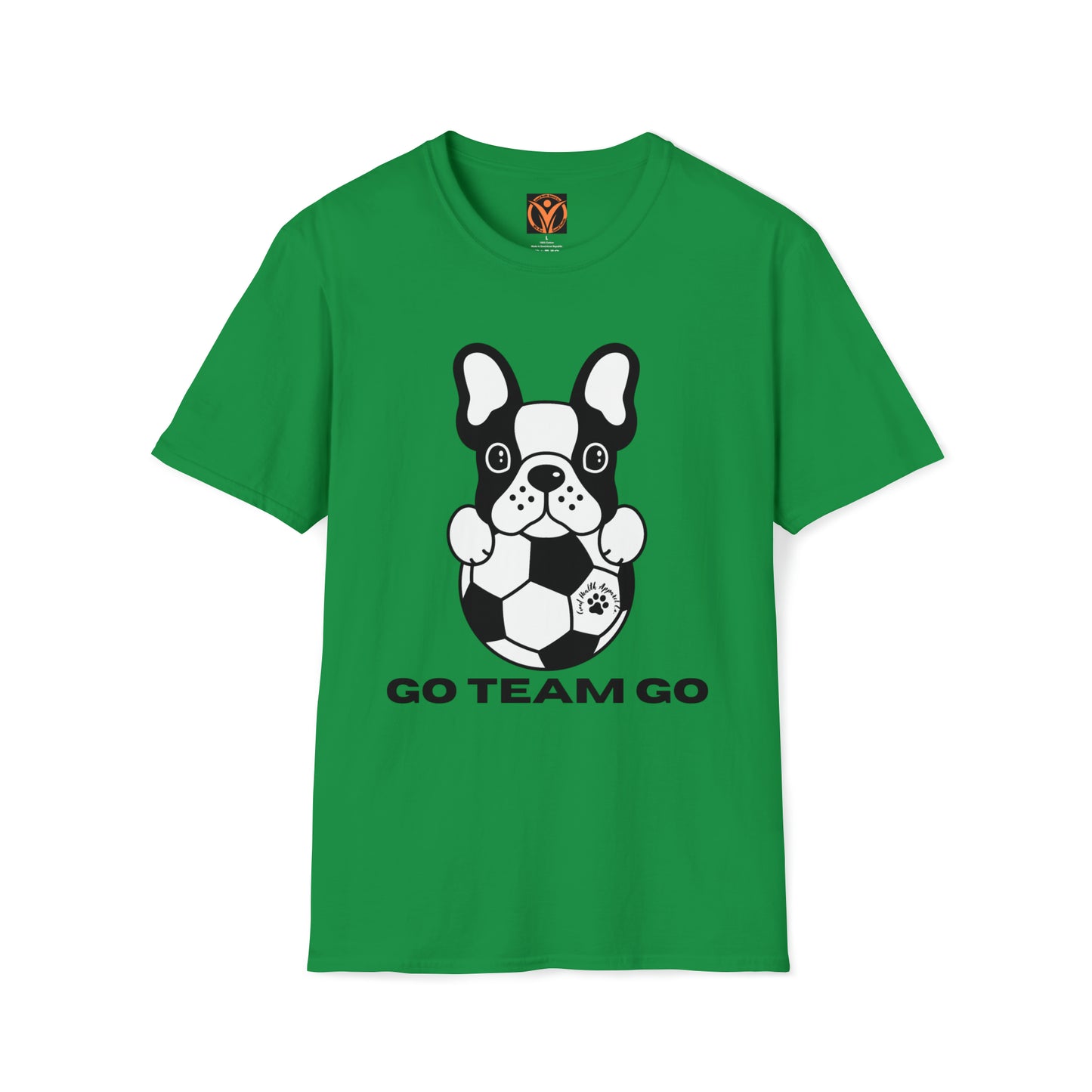 Health Matters Soccer & Dog "GO TEAM GO" Unisex Soft Style T-Shirt