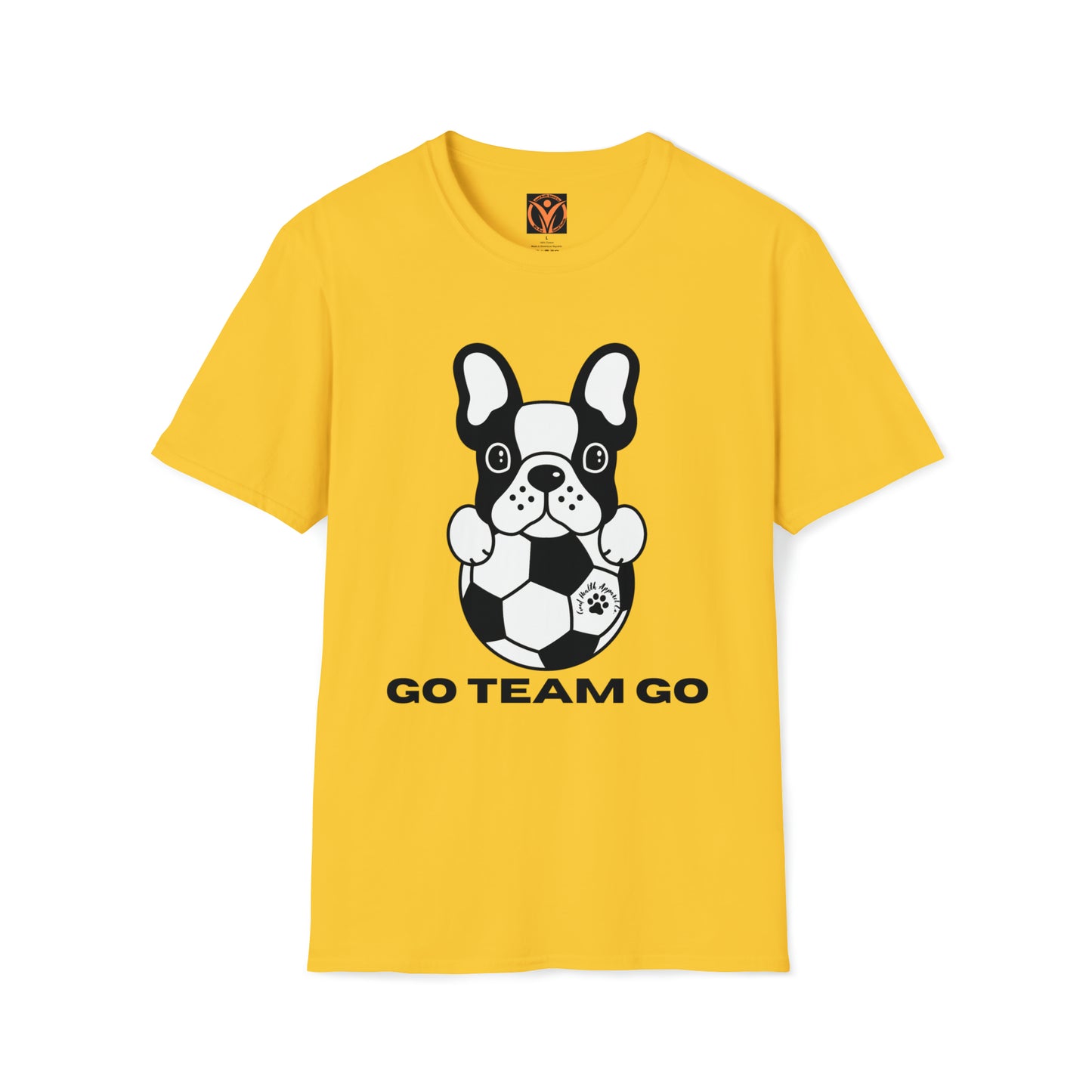 Health Matters Soccer & Dog "GO TEAM GO" Unisex Soft Style T-Shirt