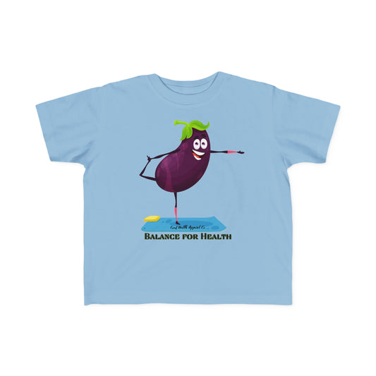 Health Matters "Eggplant" Balance for Toddler's Fine Jersey Tee in light colors