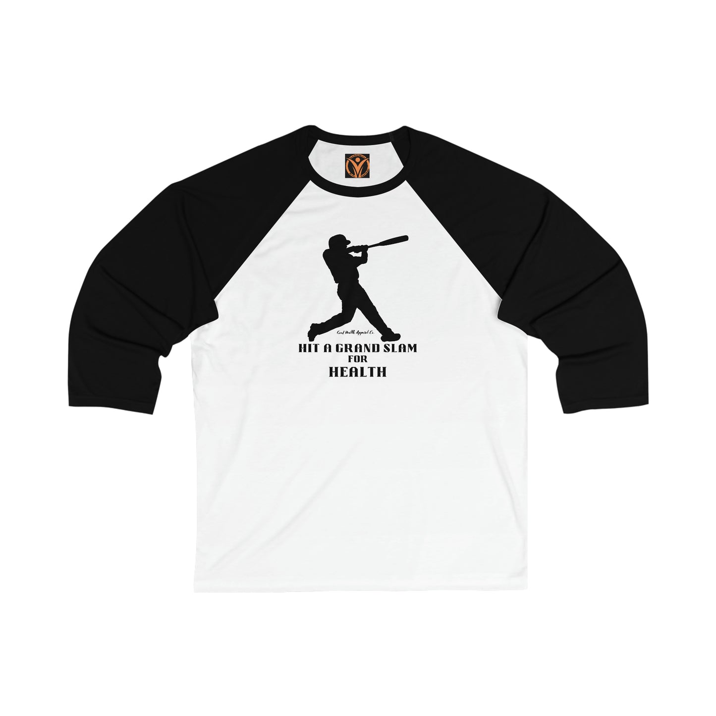 Health Matters Grand Slam Unisex 3\4 Sleeve Baseball Tee shirt