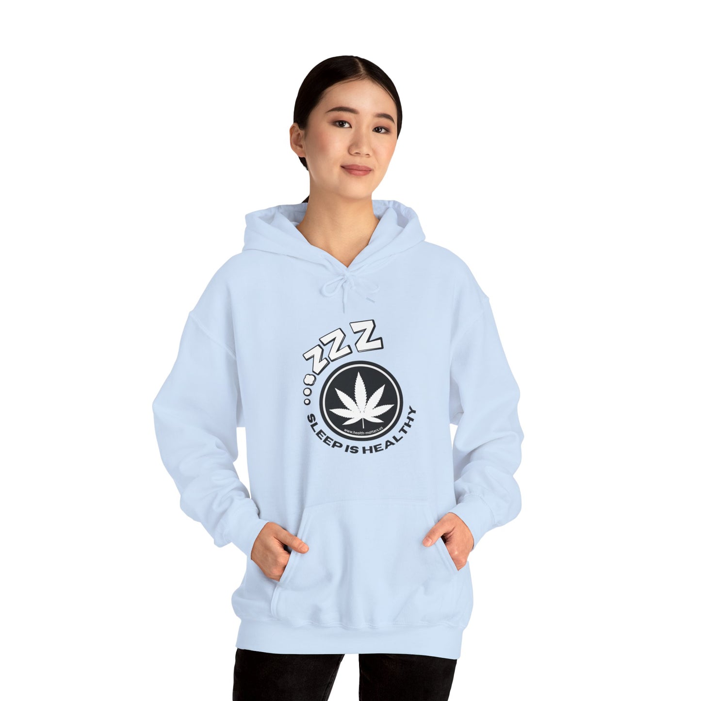 Health Matters Unisex Sleep Heavy Blend Hooded Cannabis Sweatshirt