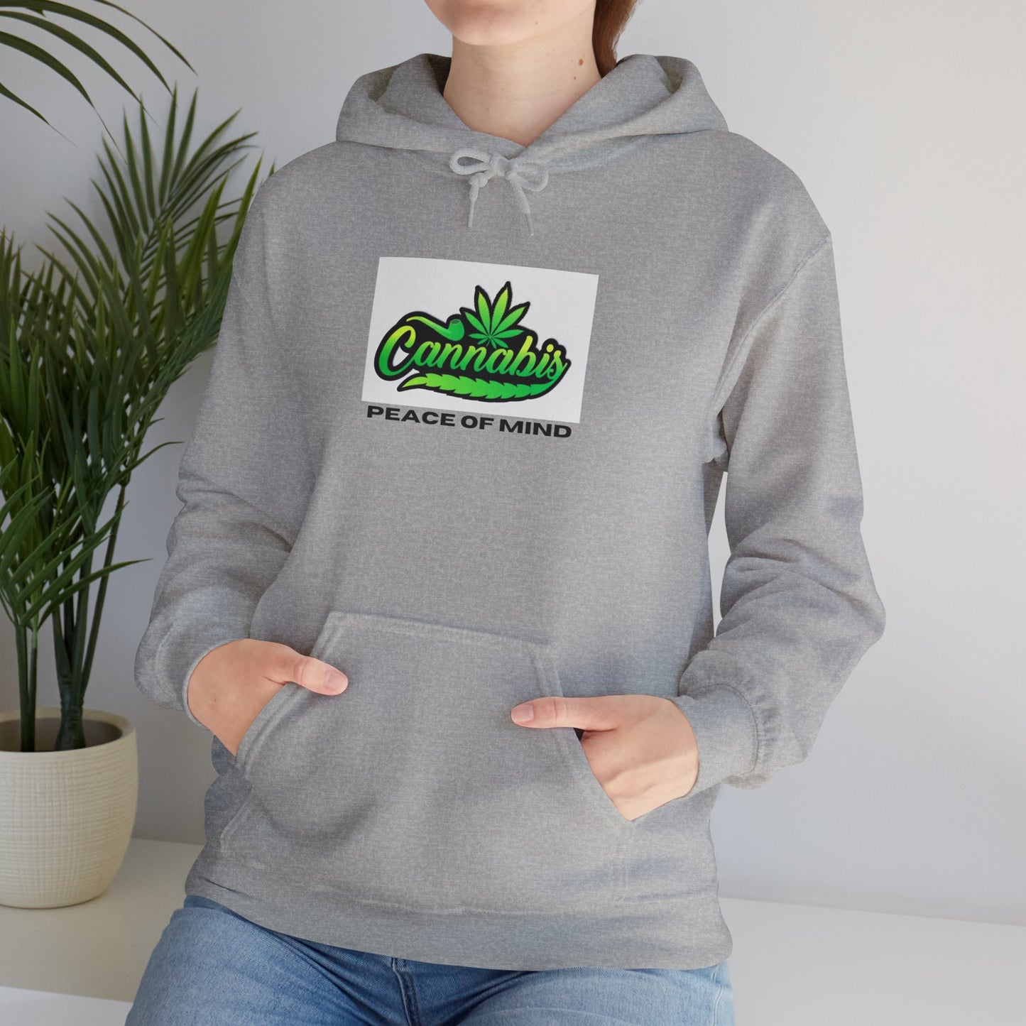 Health Matters Unisex Peace of Mind Cannabis THC Hooded Sweatshirt