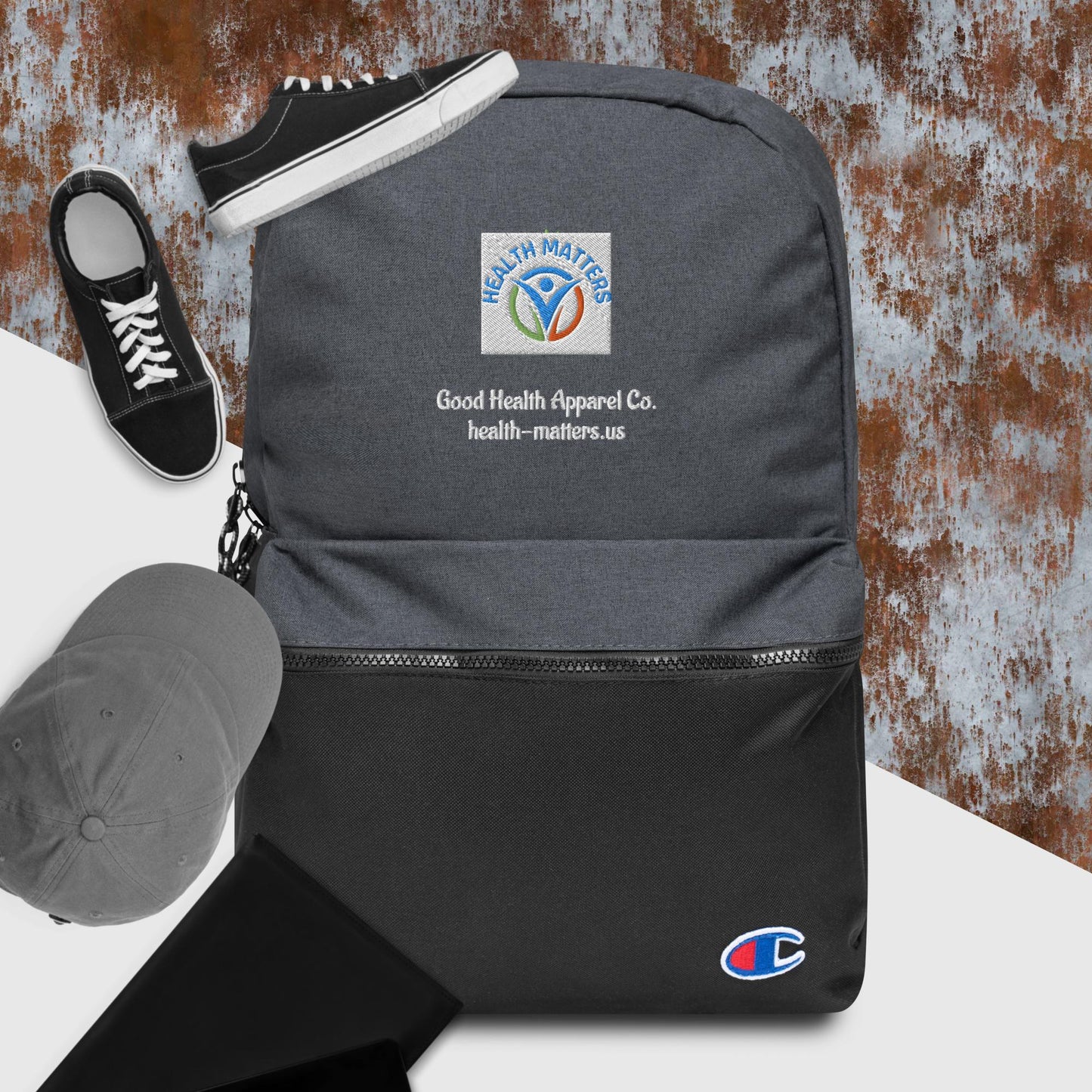 Health Matters Embroidered Champion Backpack