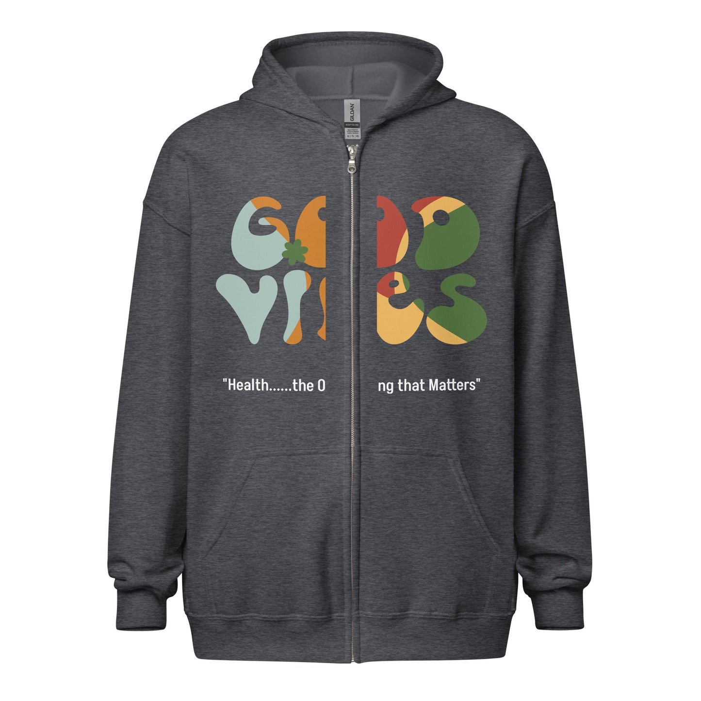 Health Matters Unisex Good Vibes Heavy Blend zip hoodie